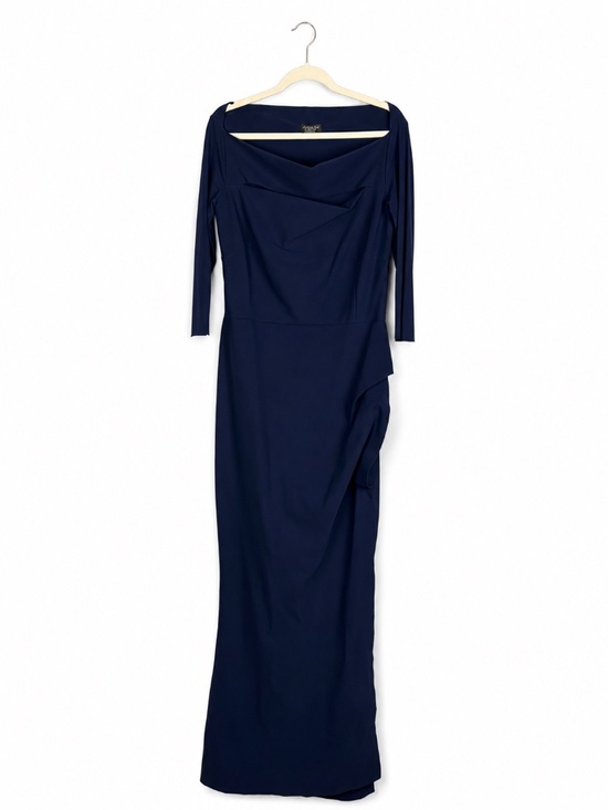 Chiara Boni Dresses & Skirts - Chiara Boni La Petite Robe Navy Blue Ruched Maxi Dress Size US 14 IT 50